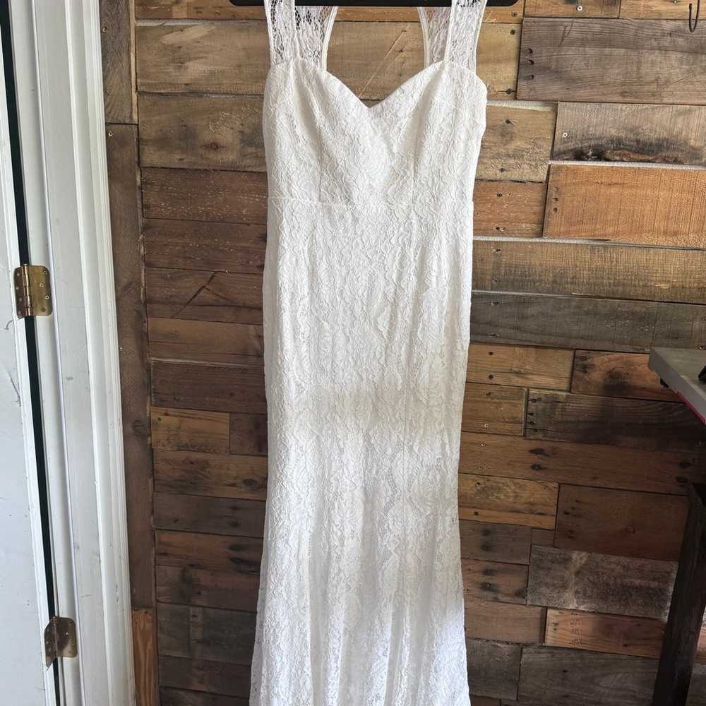 Lulus Rosetta Lace Mermaid Style Wedding Dress - image 4