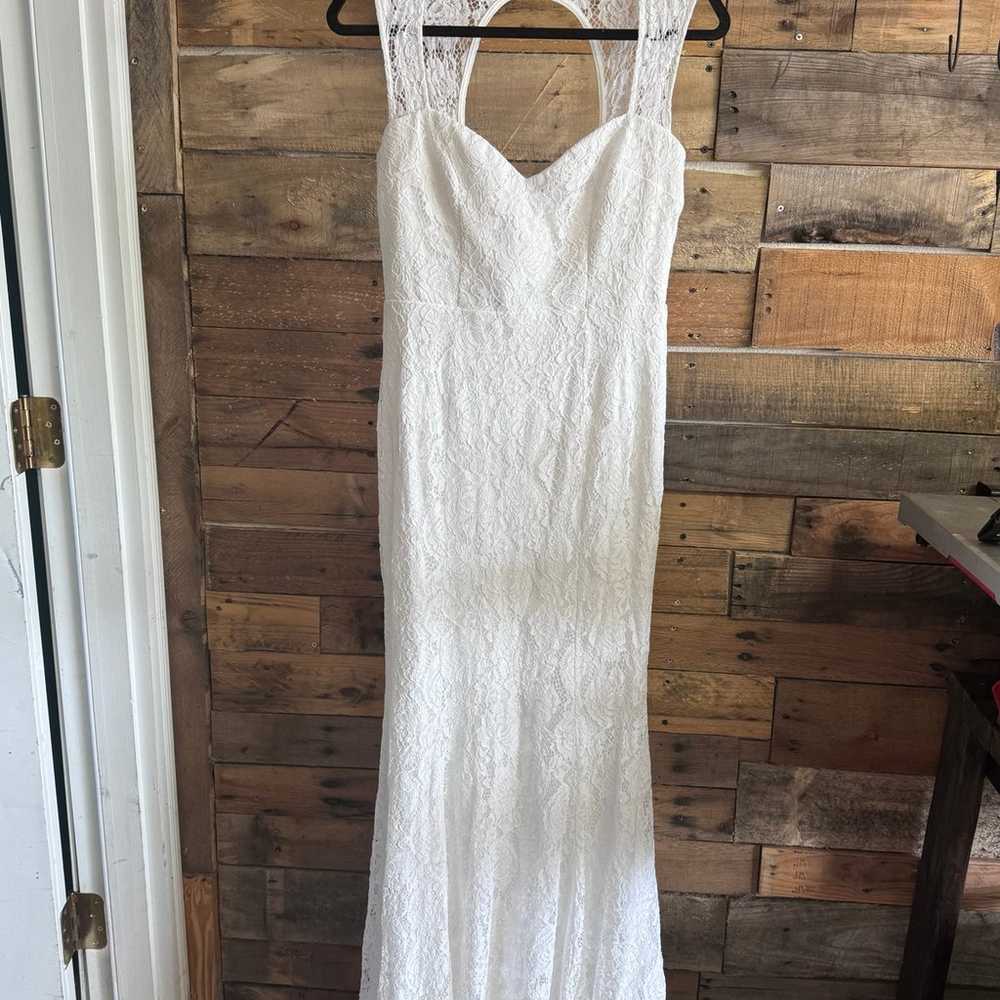 Lulus Rosetta Lace Mermaid Style Wedding Dress - image 5