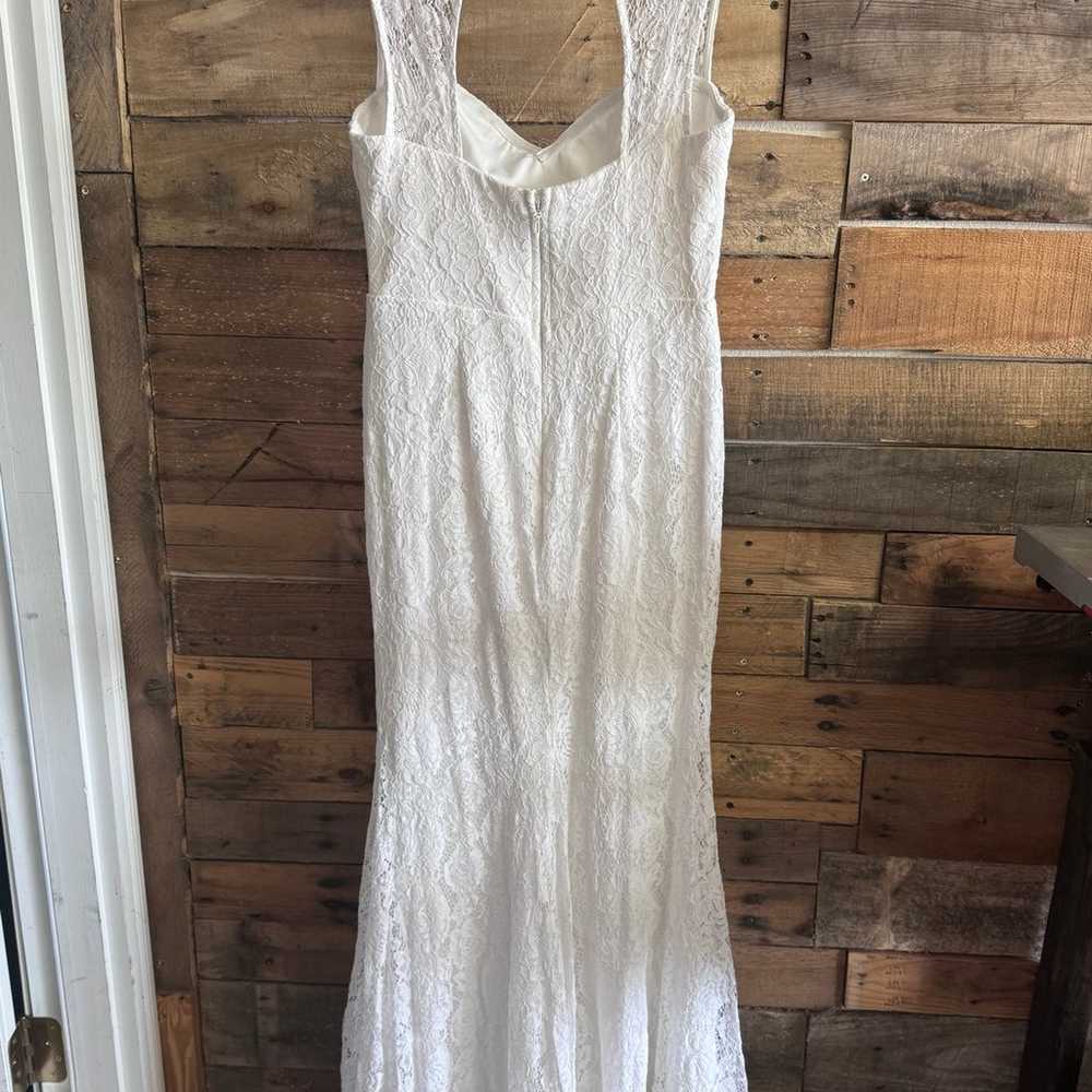 Lulus Rosetta Lace Mermaid Style Wedding Dress - image 6