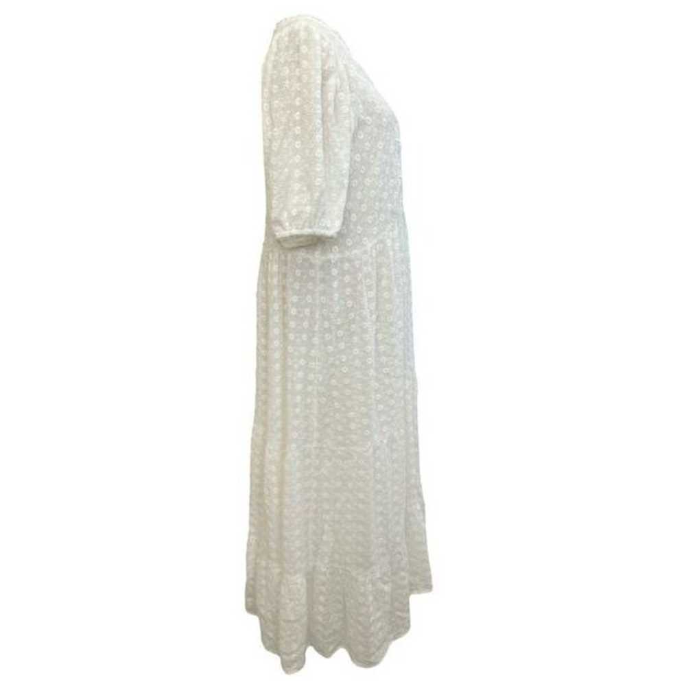 AUGUSTE Size 10/XL Eyelet Tiered Midi Dress + Sli… - image 3
