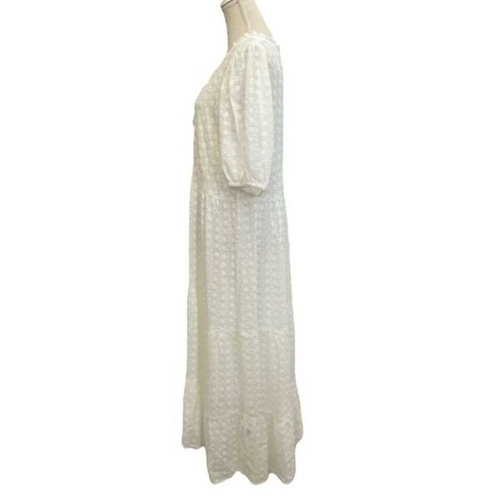 AUGUSTE Size 10/XL Eyelet Tiered Midi Dress + Sli… - image 5