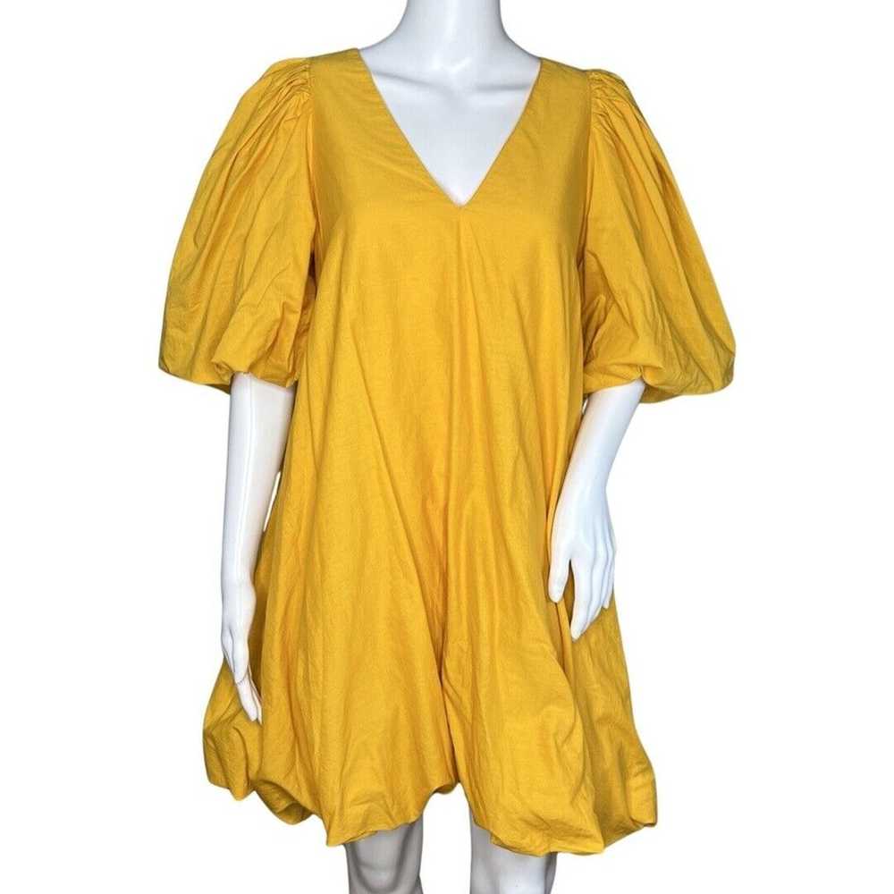Rhode Dress Women Small Saffron Yellow Marni Puff… - image 1