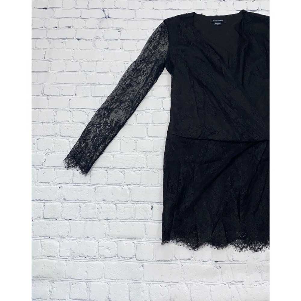 MARCIANO Black Camden Lace Dress Medium - image 3
