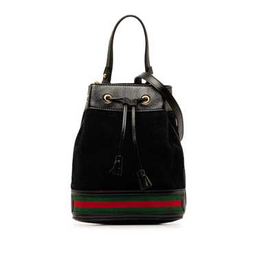 Black Gucci Small Suede Ophidia Bucket Bag - image 1