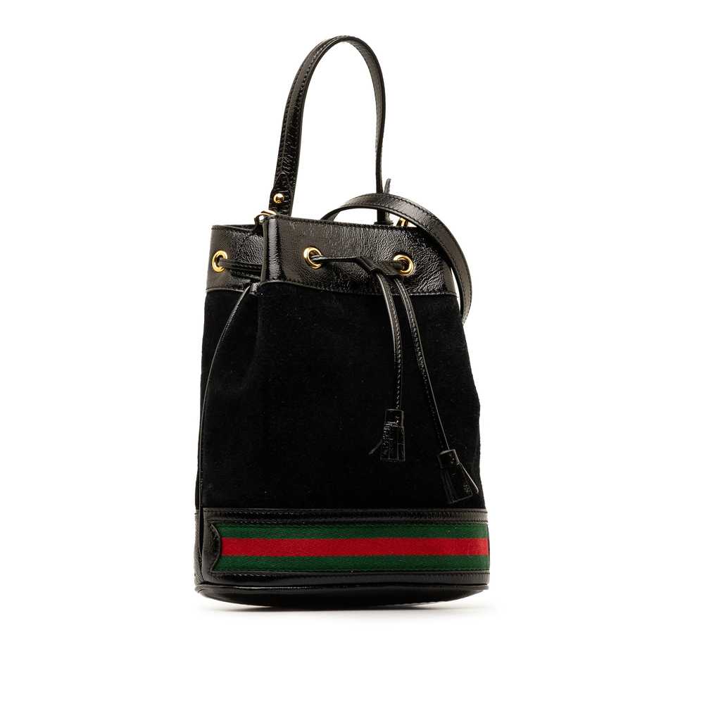 Black Gucci Small Suede Ophidia Bucket Bag - image 2