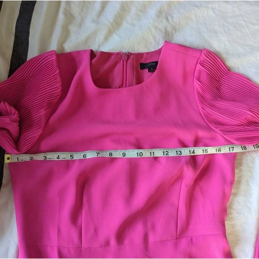 J. Crew Barbie Pink Pleated Sleeve Foggia A-line … - image 12