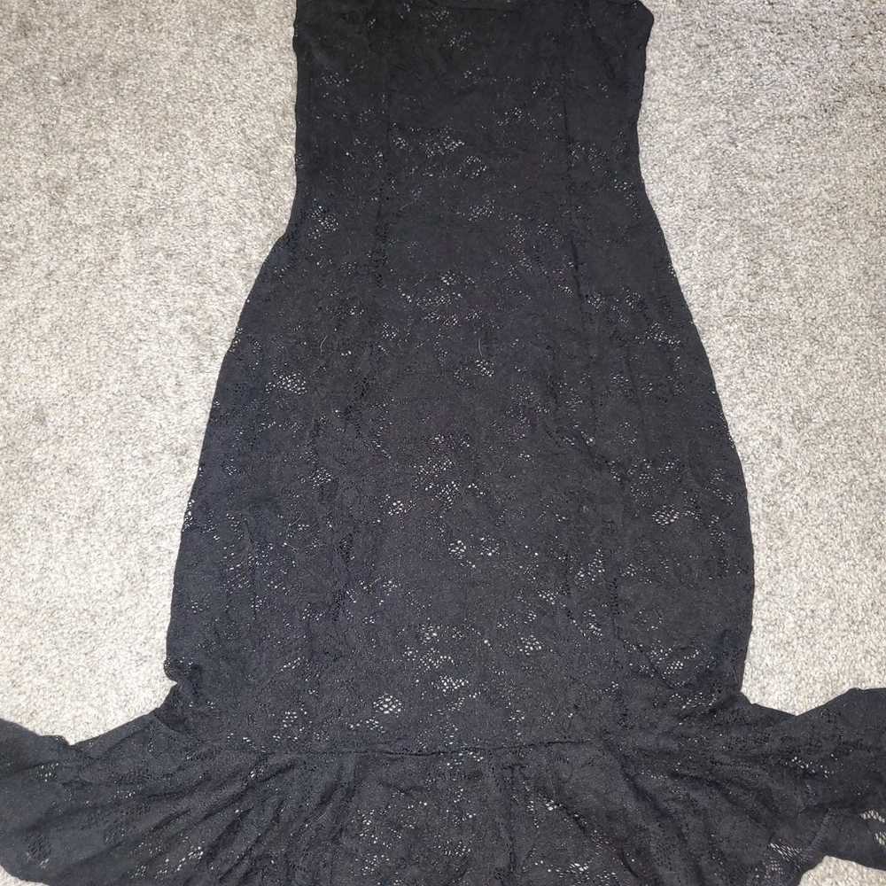 Black Milk Frill Seeker Black Lace Midi Dress siz… - image 10