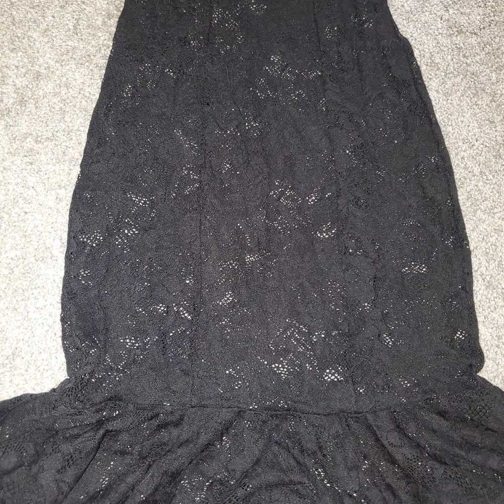 Black Milk Frill Seeker Black Lace Midi Dress siz… - image 6