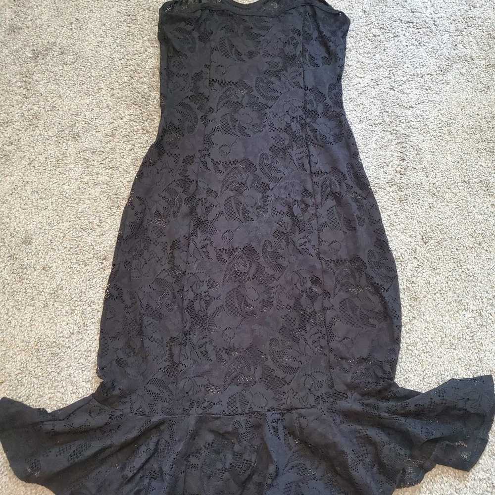 Black Milk Frill Seeker Black Lace Midi Dress siz… - image 9