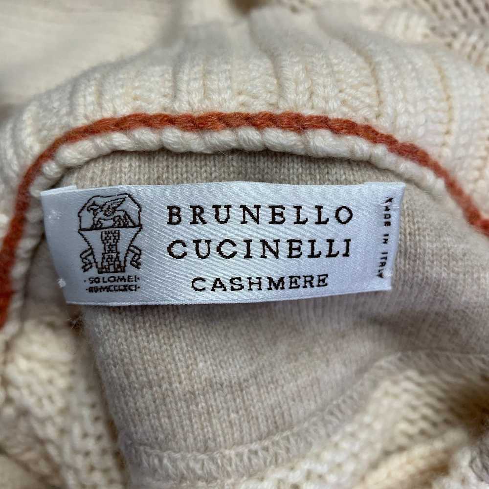 Brunello Cucinelli Beige Knitted Cashmere High Co… - image 4
