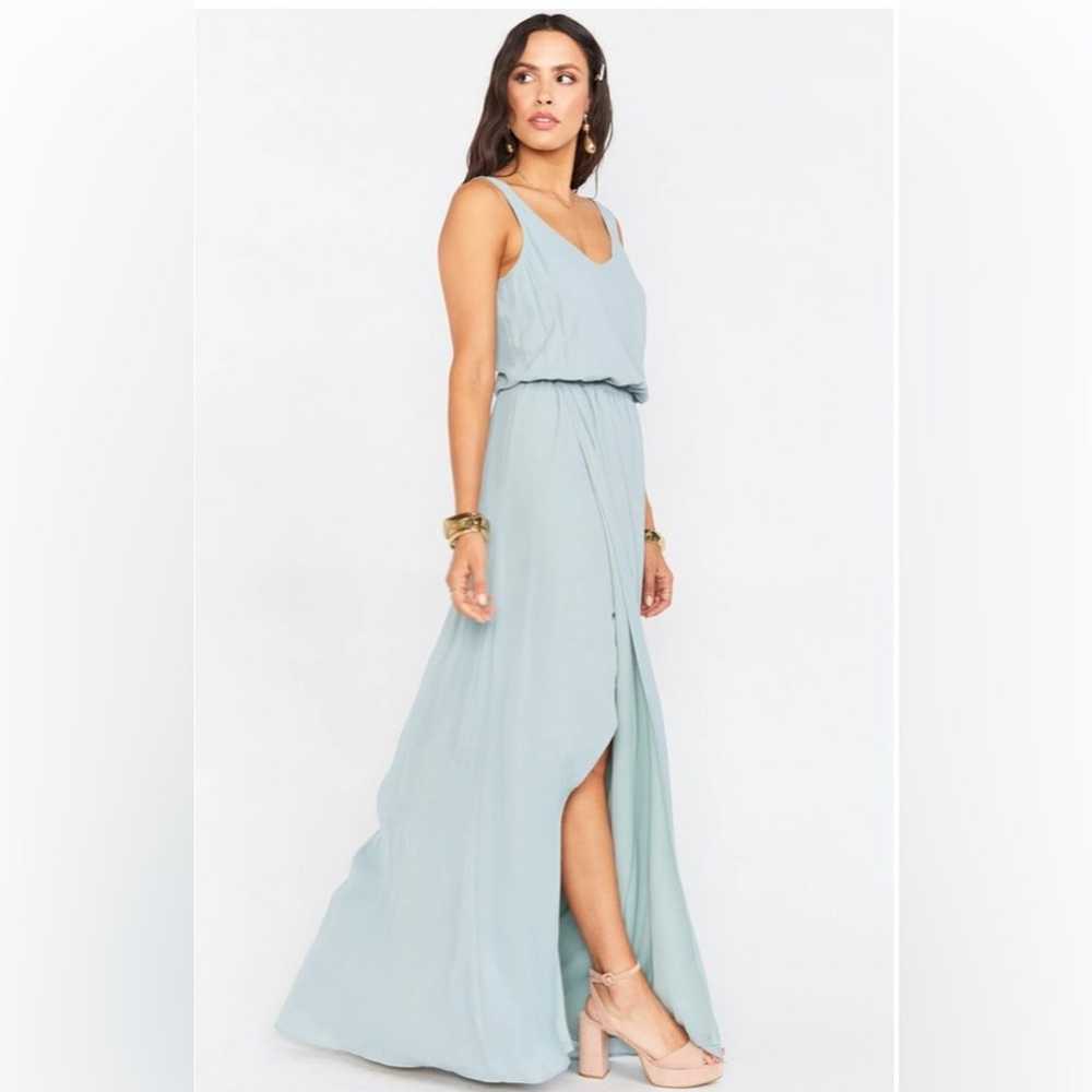 Show Me Your Mumu Kendall maxi gown silver sage c… - image 3