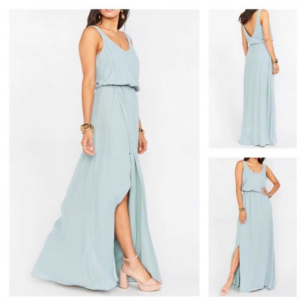 Show Me Your Mumu Kendall maxi gown silver sage c… - image 5