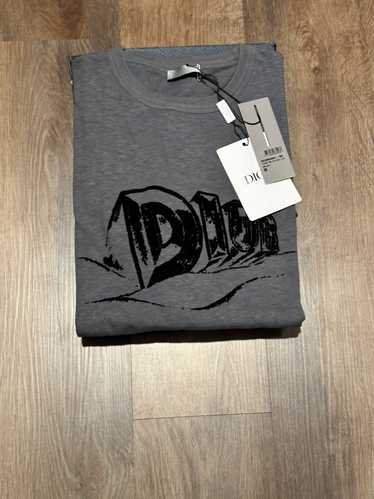 Dior Dior Gray Slub Relaxed T Shirt