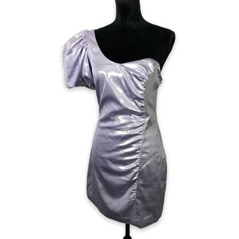 & Other Stories Metallic One-Shoulder Mini Dress … - image 2