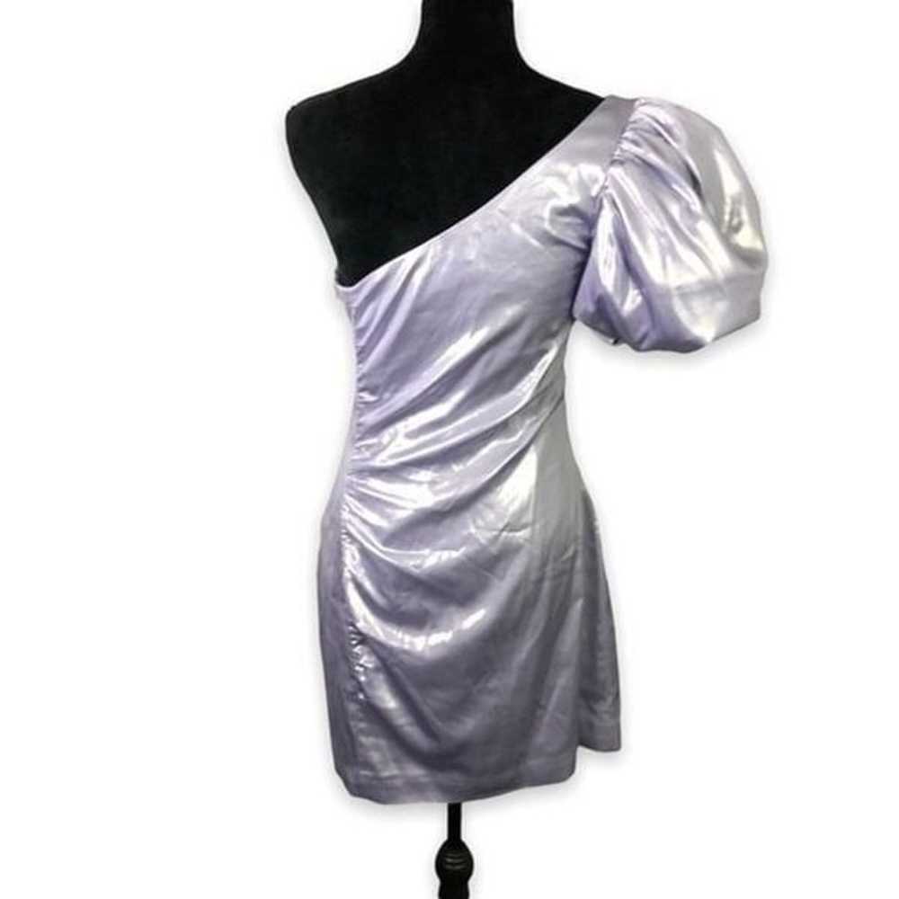 & Other Stories Metallic One-Shoulder Mini Dress … - image 3