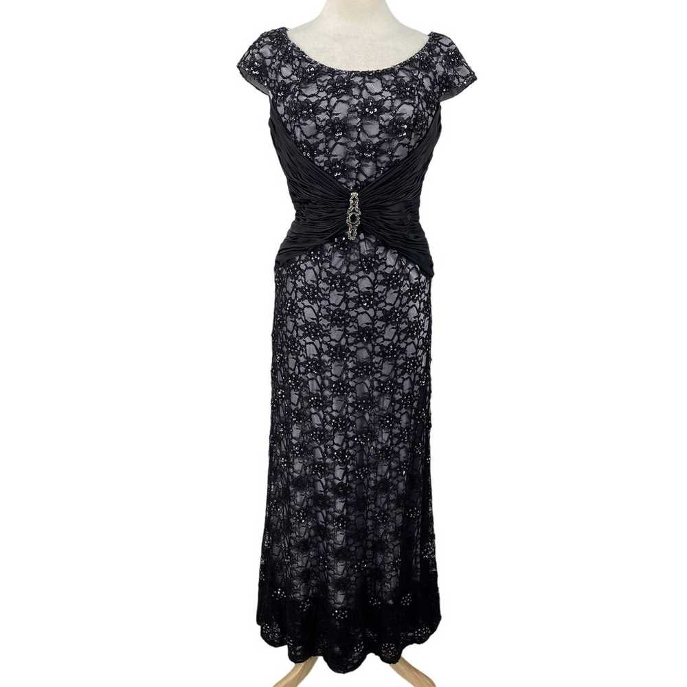 Jovani Evening Gown Formal Maxi Dress Beaded Flor… - image 2
