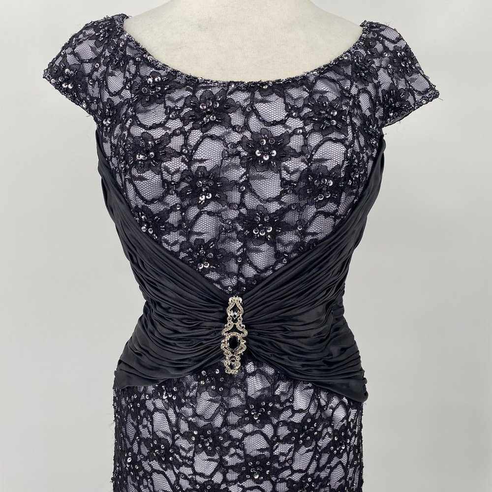 Jovani Evening Gown Formal Maxi Dress Beaded Flor… - image 3