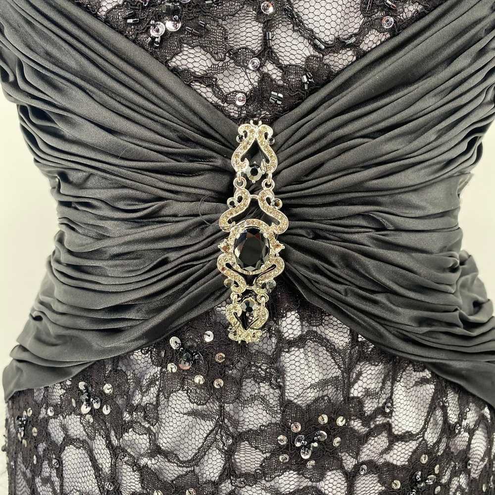 Jovani Evening Gown Formal Maxi Dress Beaded Flor… - image 4