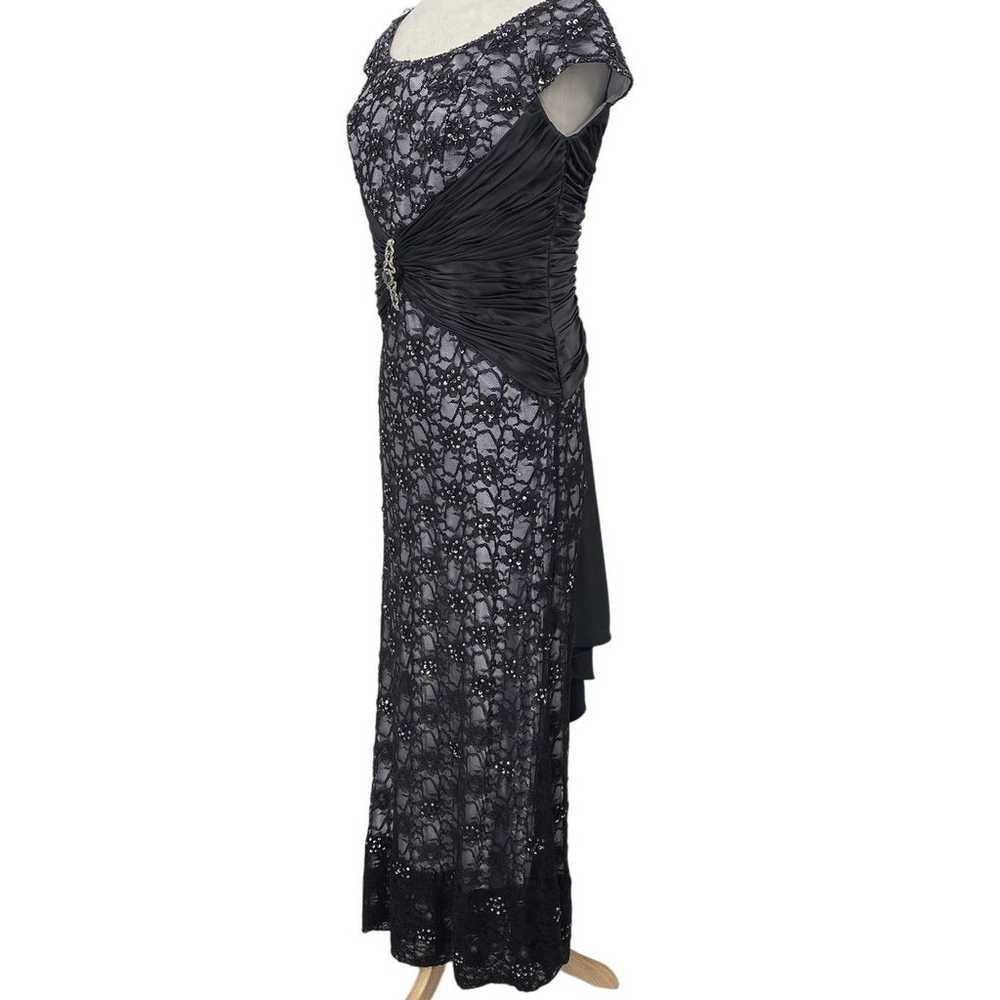 Jovani Evening Gown Formal Maxi Dress Beaded Flor… - image 5