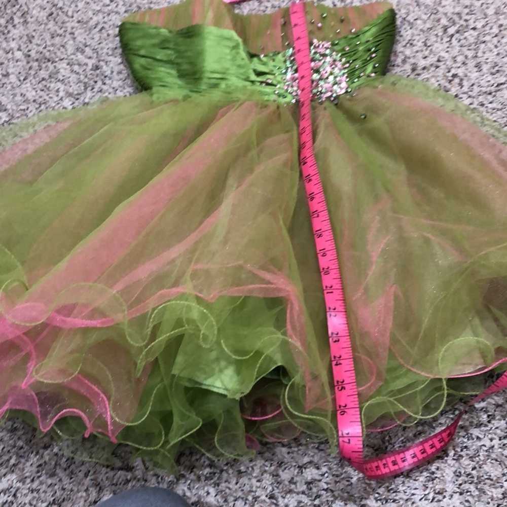 Sherri Hill Prom Dress Size XS Green Pink Rhinest… - image 7