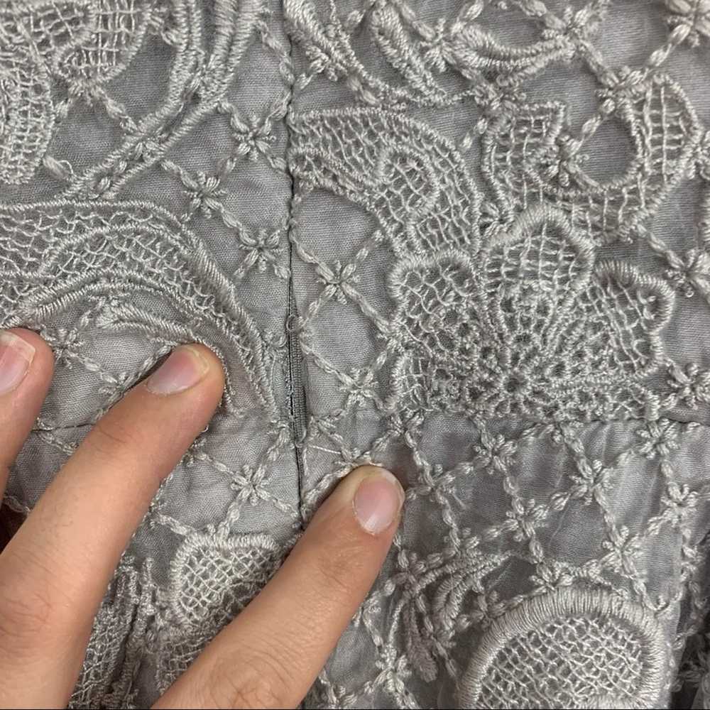 Yoana Baraschi Celestina Lace Silk Whisper Gray D… - image 9