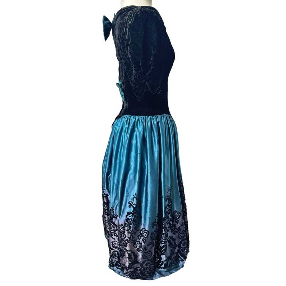Vintage Scott McClintock Formal Dress Black Velve… - image 2