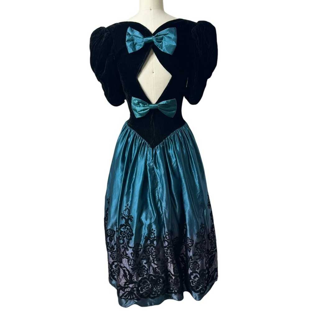 Vintage Scott McClintock Formal Dress Black Velve… - image 3
