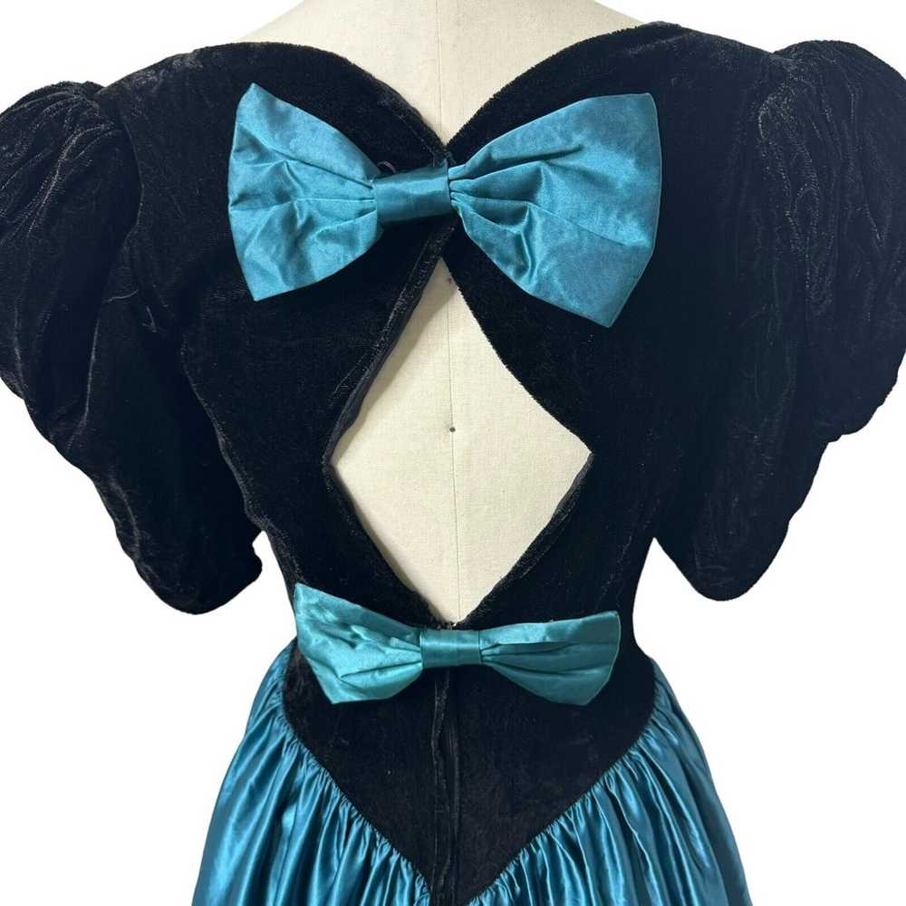 Vintage Scott McClintock Formal Dress Black Velve… - image 5