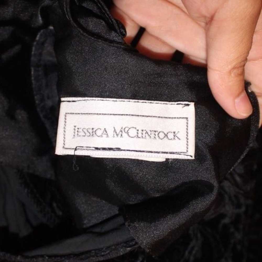 Jessica Mcclintock VINTAGE Black Velvet Lace  Dre… - image 9