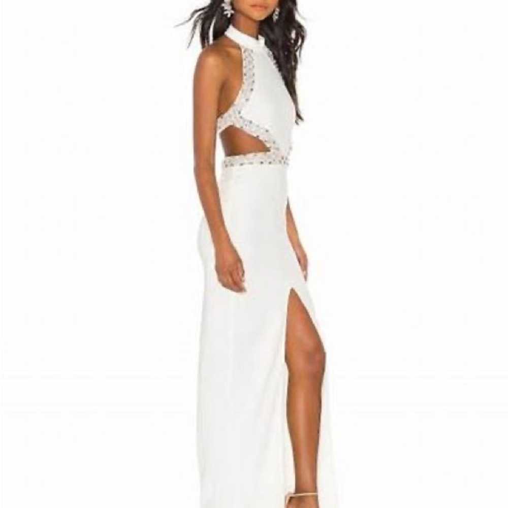Revolve NBD White Nicolina Cutout Sequin Gown Siz… - image 2