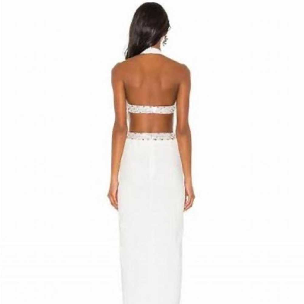Revolve NBD White Nicolina Cutout Sequin Gown Siz… - image 3