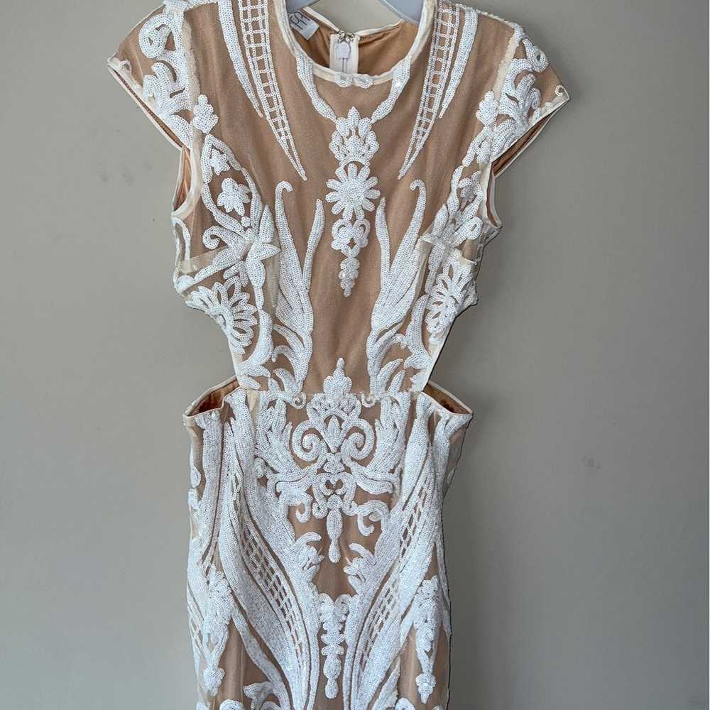 Lulu's Ryse the Label Nude Sequins Cut out Dress - image 6