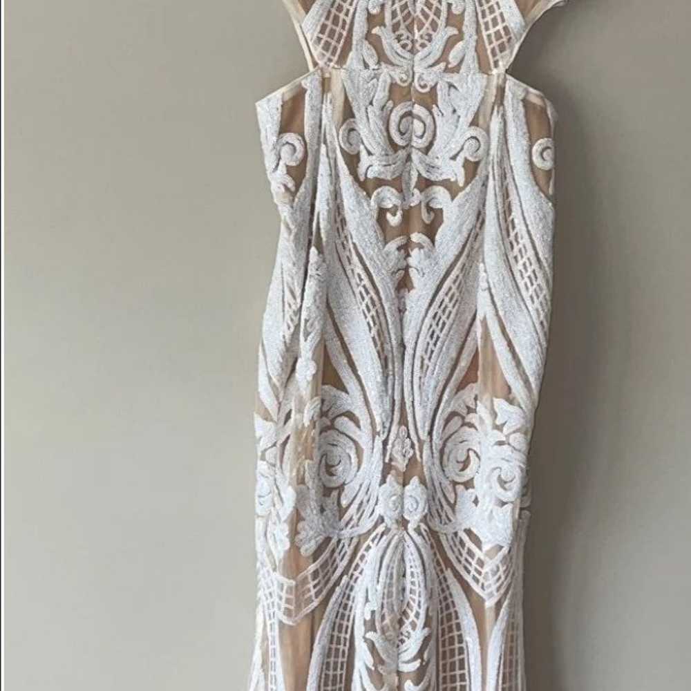 Emily white and nude sequin cutout maxi dress - image 2