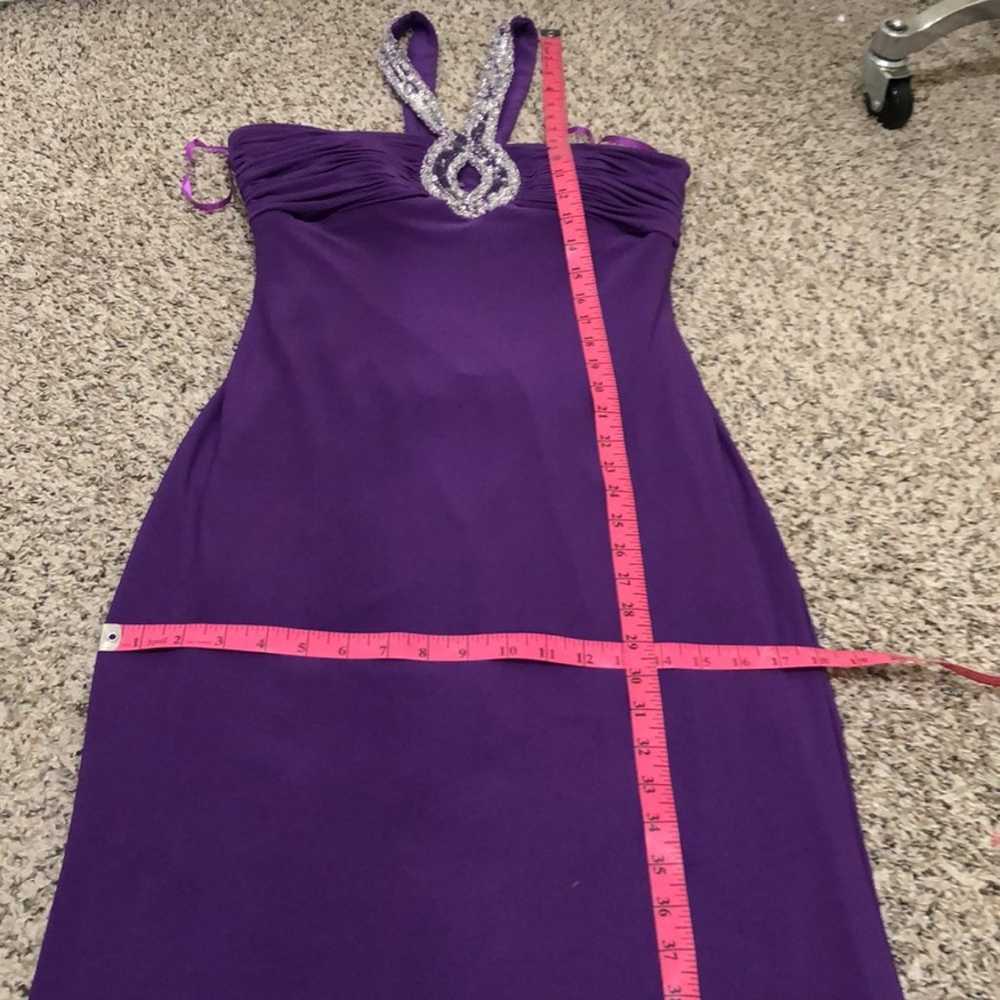 Faviana Couture Formal Maxi Dress Size 6 Purple S… - image 10