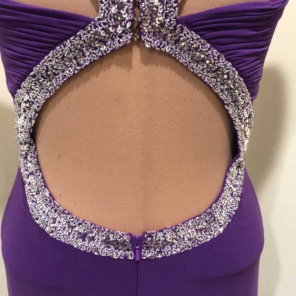 Faviana Couture Formal Maxi Dress Size 6 Purple S… - image 6