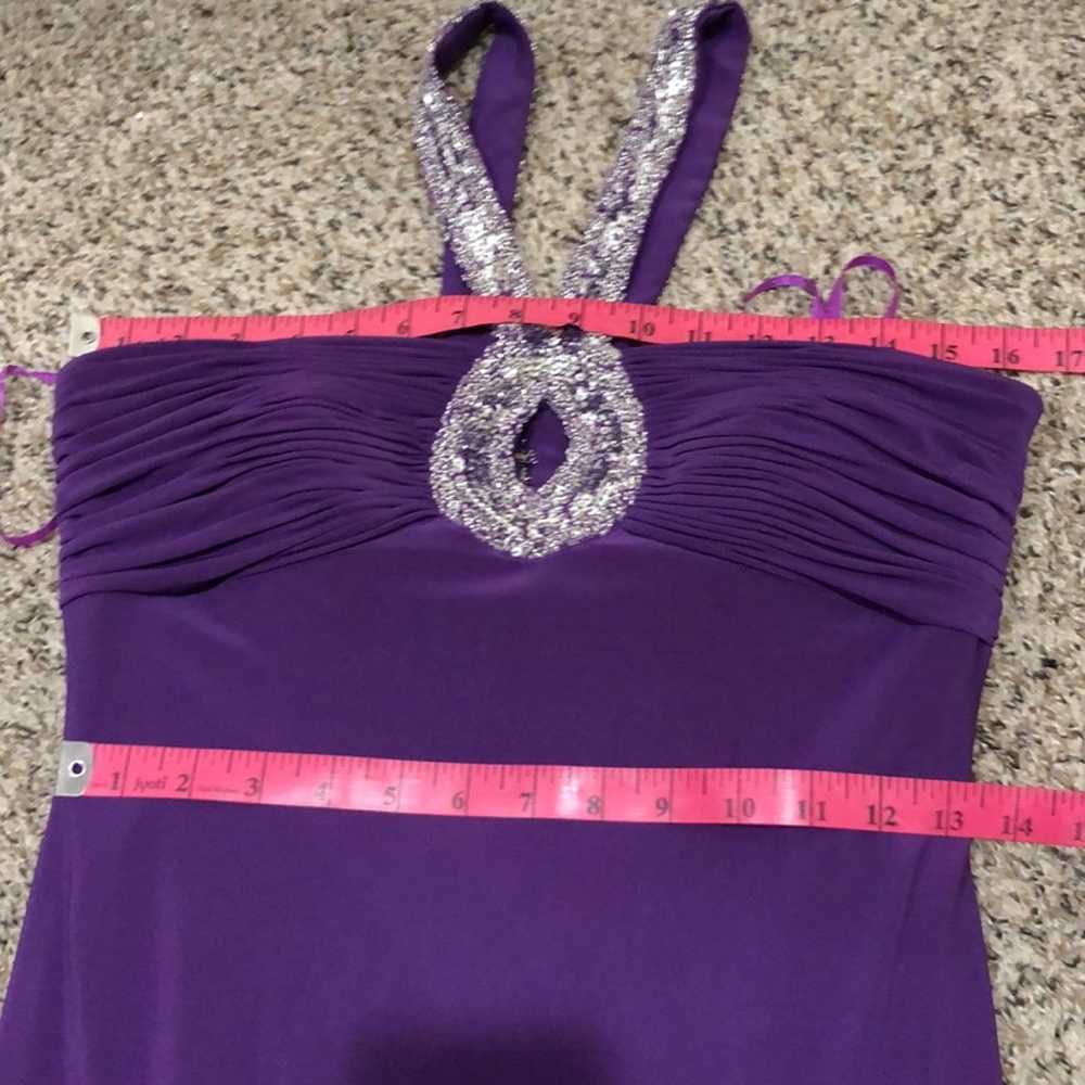 Faviana Couture Formal Maxi Dress Size 6 Purple S… - image 9