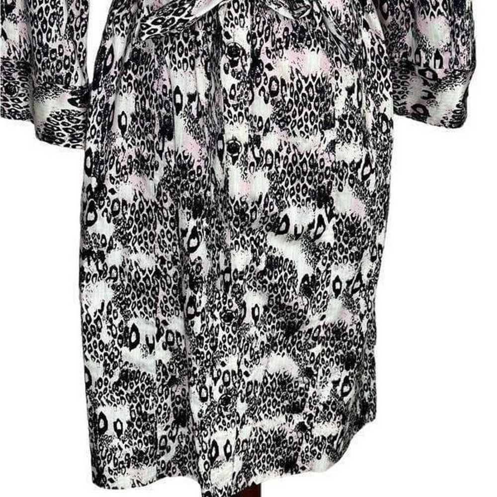 St. John Sport Pink and Black Leopard Print Shirt… - image 4