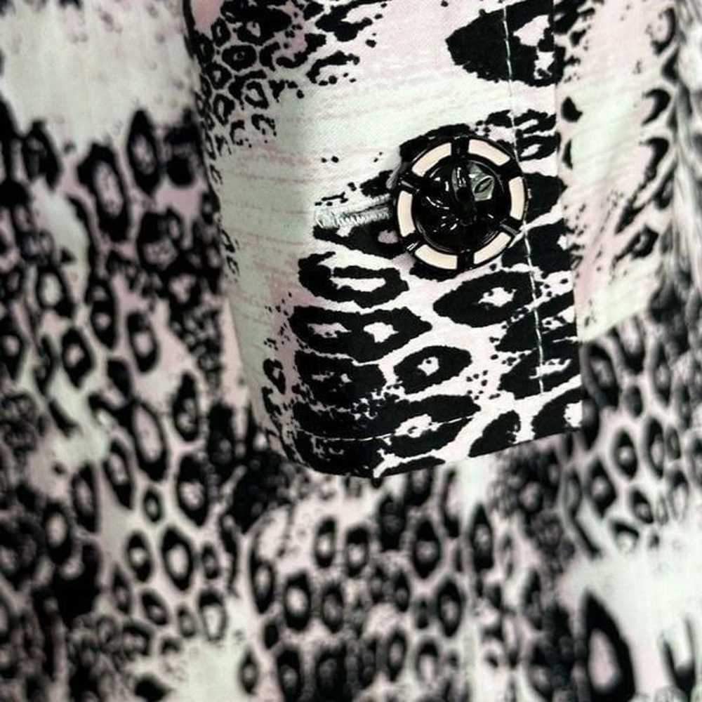 St. John Sport Pink and Black Leopard Print Shirt… - image 7