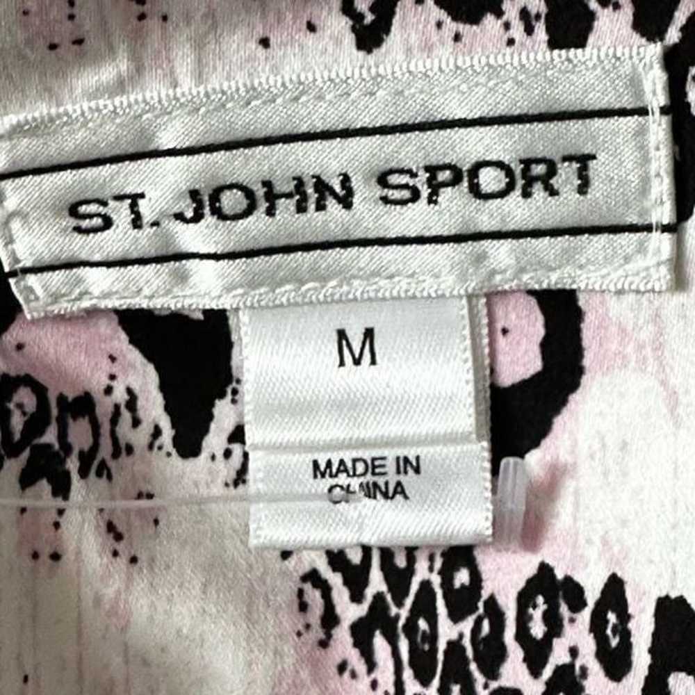 St. John Sport Pink and Black Leopard Print Shirt… - image 8
