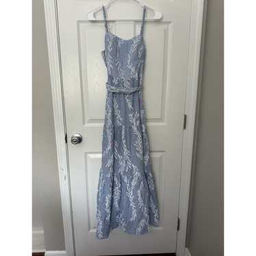Lilly Pulitzer Ariana Maxi Dress Blue White Pinst… - image 1