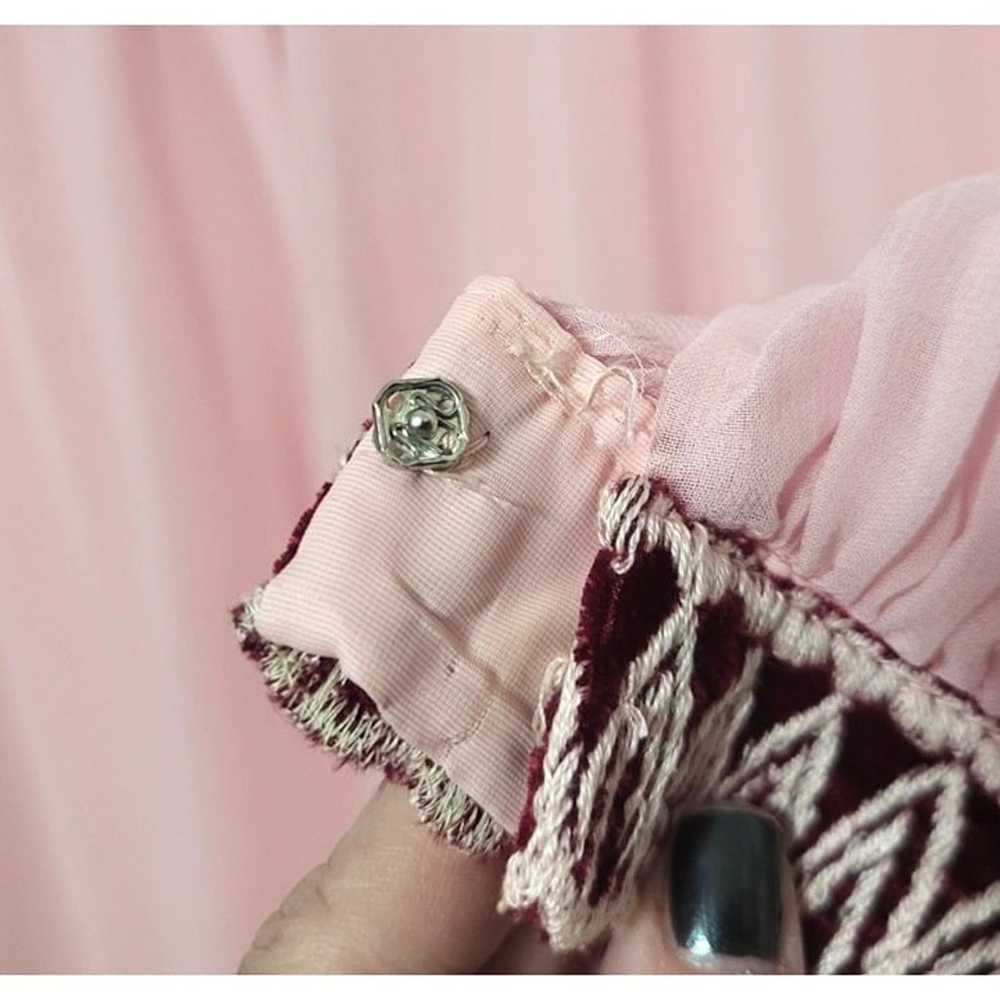 Vintage Medieval Renaissance Dress Romantic Pink … - image 8