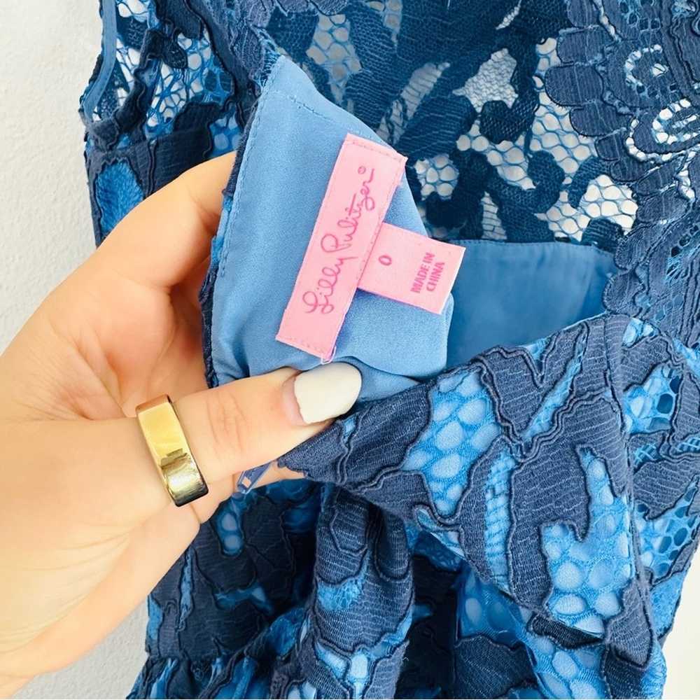 Lilly Pulitzer Barbie Kiri Blue Lace Peplum Mambo… - image 7