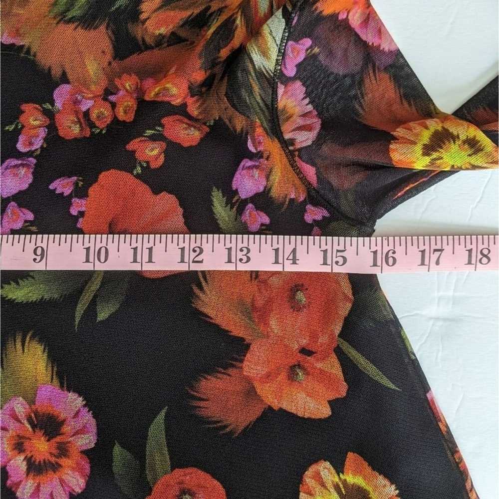 Fuzzi Jean Paul Gaultier Dark Floral Long Sleeve … - image 11