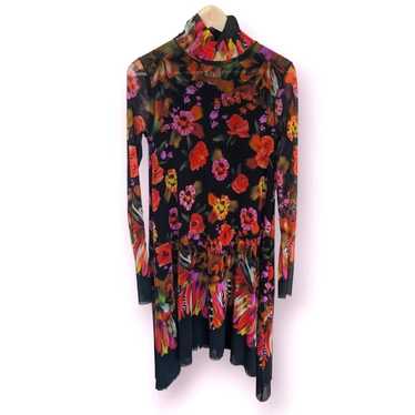 Fuzzi Jean Paul Gaultier Dark Floral Long Sleeve … - image 1