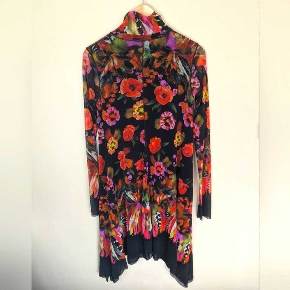 Fuzzi Jean Paul Gaultier Dark Floral Long Sleeve … - image 3