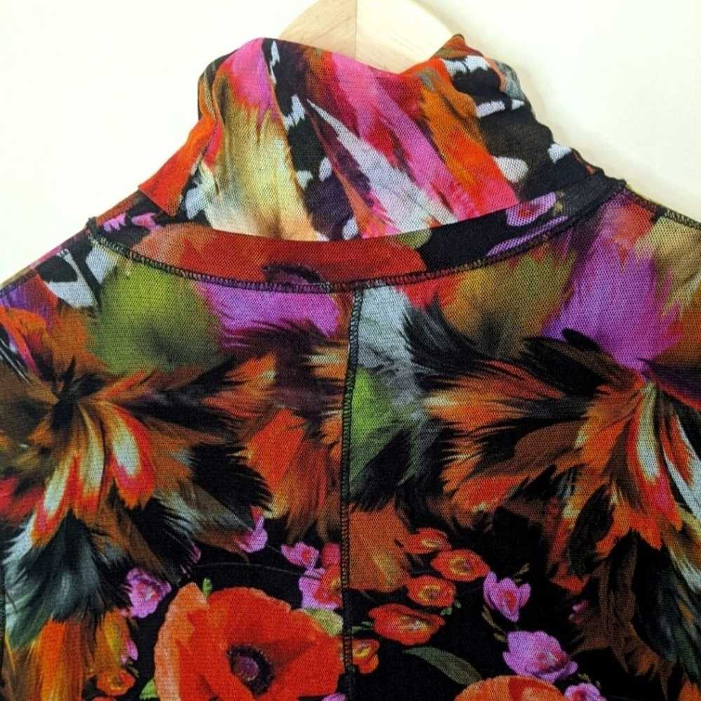 Fuzzi Jean Paul Gaultier Dark Floral Long Sleeve … - image 6