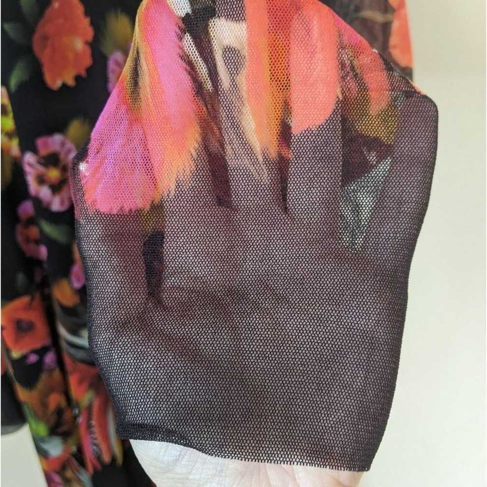 Fuzzi Jean Paul Gaultier Dark Floral Long Sleeve … - image 8