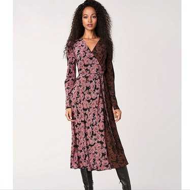Diane Von Furstenburg Tilly Midi Floral Wrap Dress - image 1