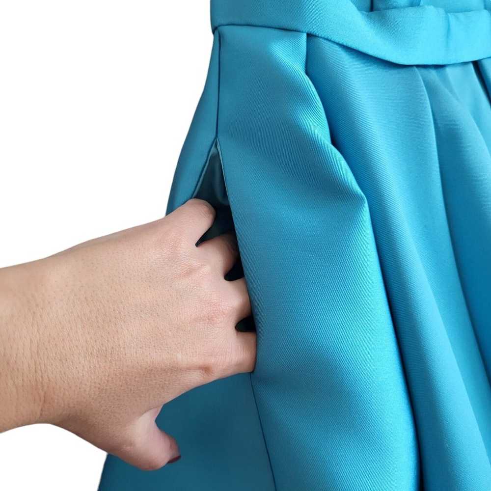 $790 Jovani Women's Blue One-Shoulder Ruffle Body… - image 4