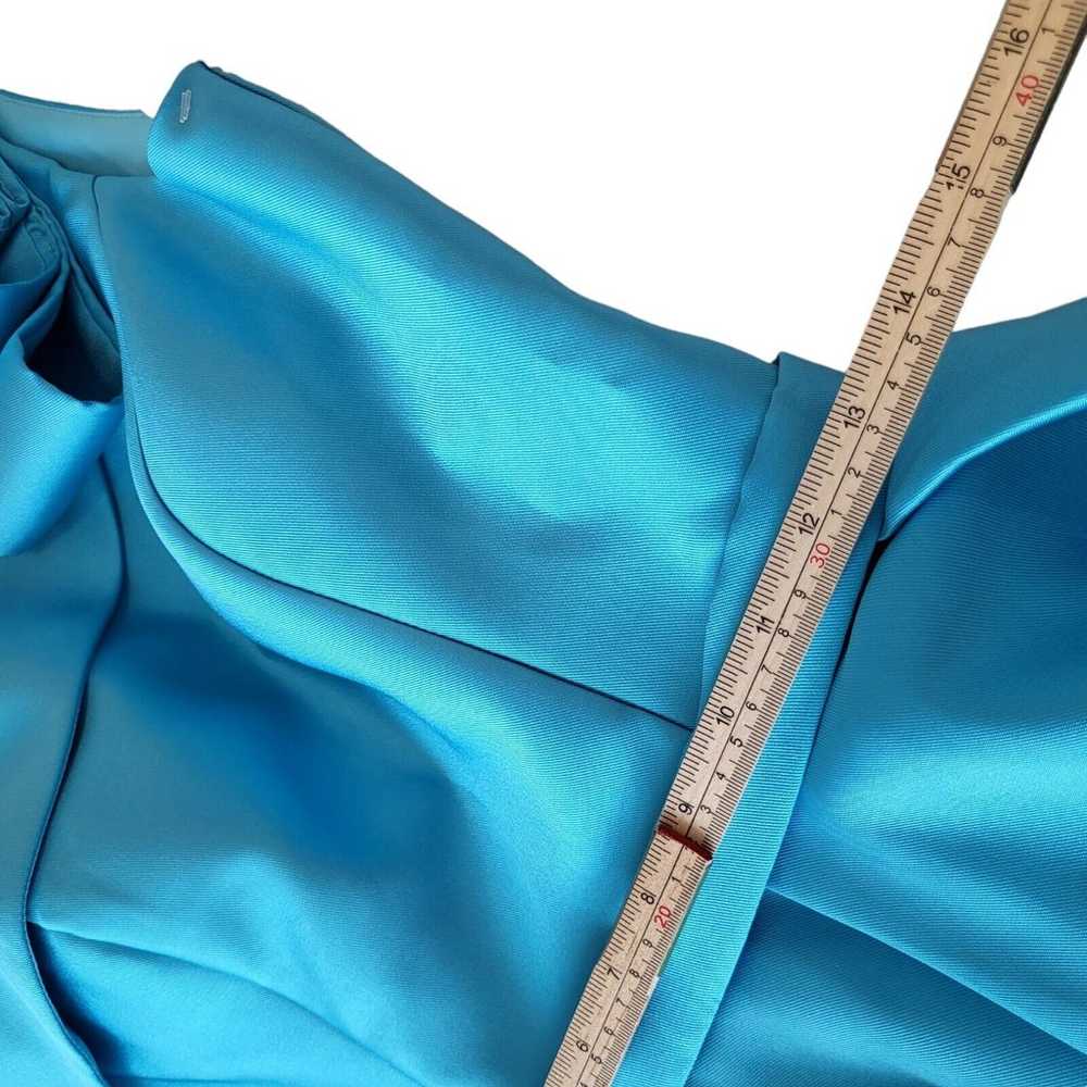 $790 Jovani Women's Blue One-Shoulder Ruffle Body… - image 8